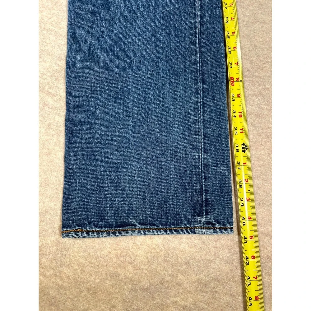 Levi's 501 Authentic Jeans Mens 40x30 Blue‎ Denim Cotton Straight Leg Button Fly